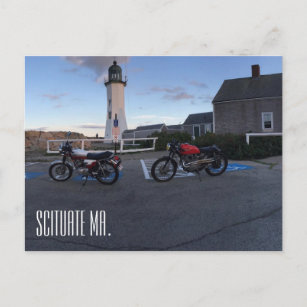 Scituate Massachusetts Lighthouse & Carte Postale 