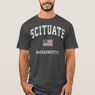 Scituate Massachusetts MA Amerikaanse vlag T-shirt