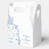 Scituate Massachusetts Trouwkaart Elegant Bedankdoosjes (Geopend)