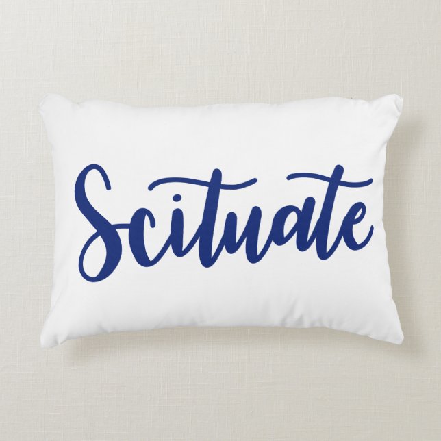 Scituate sierlijke scripts kussen (Voorkant)