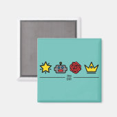 SCK Icons Blue Magnet Magneet (Voorkant / Achterkant)