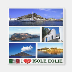 SCL031 EOLISCHE EILANDEN Ik hou van, Sicilië, Koel Magneet