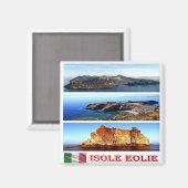 SCL032 AEOLIAANSE EILANDEN - Mozaïek - Sicilië - F Magneet (Voorkant / Achterkant)