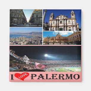 SCL075 PALERMO, I Love, Mozaïek Sicilië, Koelkast Magneet