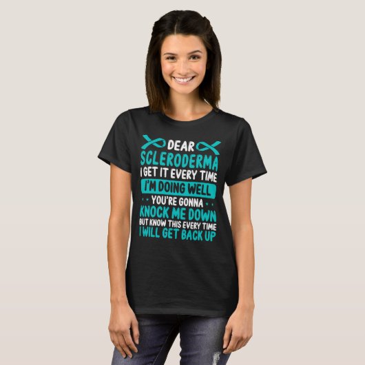 Scleroderma Awareness Month Scleroderma Ribbon T-shirt (Voorkant volledig)