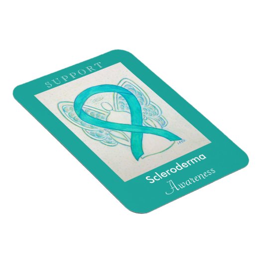 Scleroderma Awareness Ribbon Angel Custom Magnet Magneet (Rechterzijde)