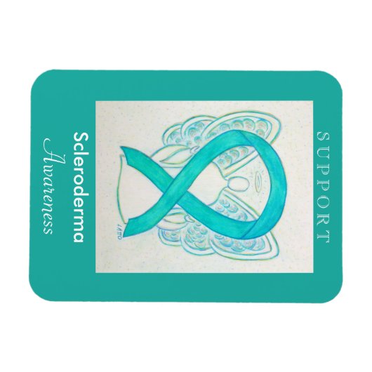 Scleroderma Awareness Ribbon Angel Custom Magnet Magneet (Horizontaal)