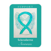 Scleroderma Awareness Ribbon Angel Custom Magnet Magneet (Verticaal)