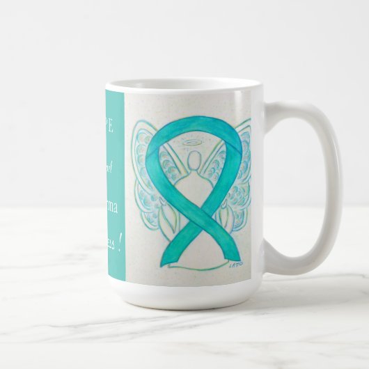 Scleroderma Awareness Ribbon Angel Custom Mok (Rechts)