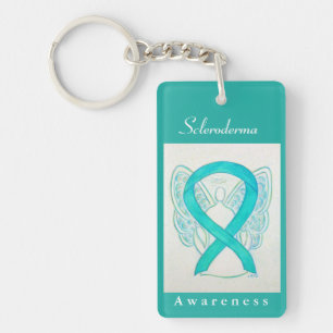 Scleroderma Awareness Ribbon Angel Sleutelhanger