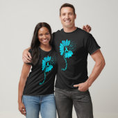 Scleroderma Awareness Ribbon Sunflower T-shirt (Unisex)
