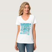Scleroderma Awareness Word Cloud Support T-shirt (Voorkant volledig)