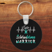 Scleroderma Bewustzijn Warrior Heartbeat Fight Bla Sleutelhanger (Voorkant)