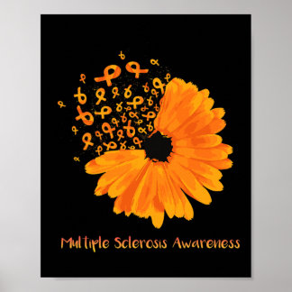 Sclerose Bewustzijn Lint Bloem MS Hope Fighter Poster