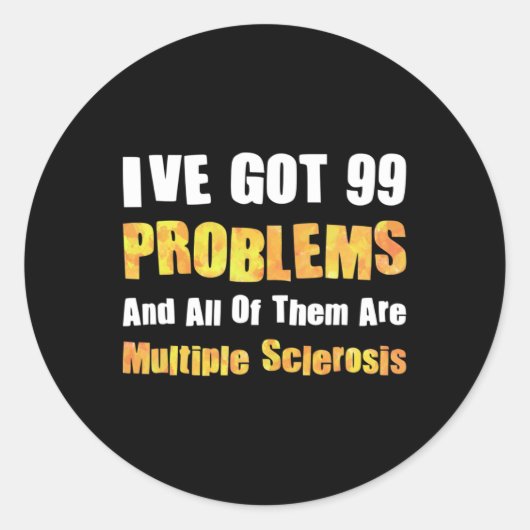 Sclerose Bewustzijn MS Warrior MS 1 Ronde Sticker (Voorkant)