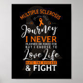 Sclerose is een reis van MS Awareness Ribbon Poster (Voorkant)