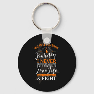 Sclerose is een reis van MS Awareness Ribbon Sleutelhanger