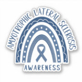 Sclérose latérale amyotrophique ALS Sticker arc-en (Devant)