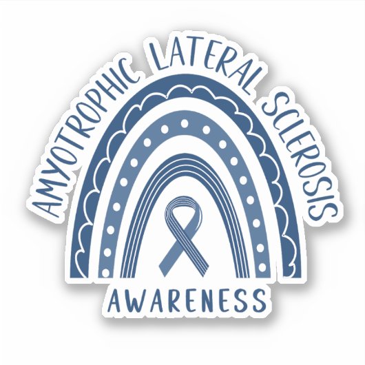 Sclérose latérale amyotrophique ALS Sticker arc-en (Devant)