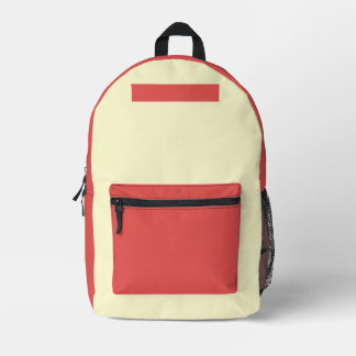 SCOLAIRE ROOD CREME|COLLEGE|JONGENS|MEISJES BEDRUKTE RUGZAK