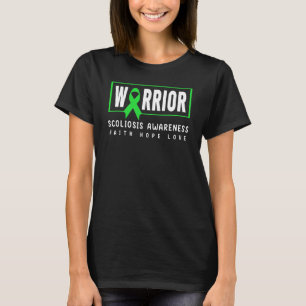 Scoliose Bewustzijn Groen Lint Scoliose Warri T-shirt