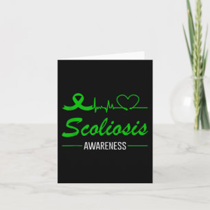 Scoliose Bewustzijn Liefde Hartslag Green Ribbon S Kaart