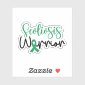 Scoliose bewustzijn, Scoliose krijger Sticker (Vel)