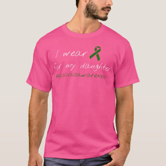 Scoliose Draag groen voor Dochter Moeder Papa Onde T-shirt