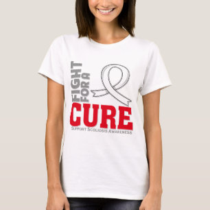 Scoliose vecht voor een kuur t-shirt
