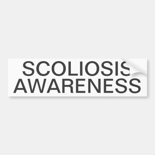 Scoliosis Awareness Bumpersticker (Voorkant)