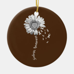 Scoliosis Awareness  Flower Support Keramisch Ornament