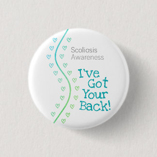 Scoliosis Awareness: Ik heb je rug. Klein Ronde Button 3,2 Cm