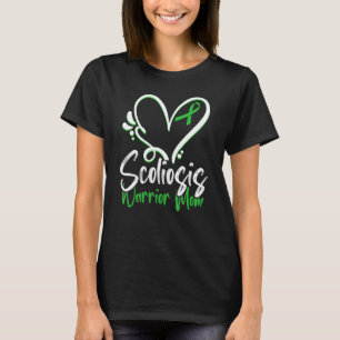 Scoliosis Awareness Mam Heart Scoliotic Warrior Su T-shirt