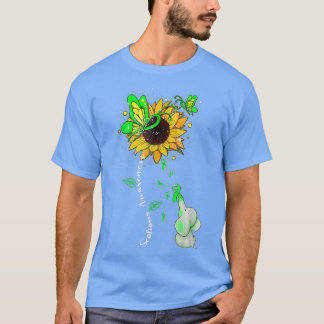 Scoliosis Awareness Sunflower Elephant Mannen Wome T-shirt