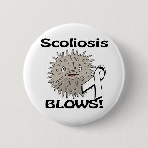 Scoliosis Blows Awareness Design Ronde Button 5,7 Cm