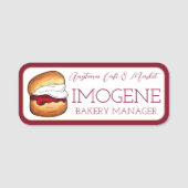 Scone Cream Jam Café Middag Thee Room Bakkerij Naamplaatje (Voorkant)