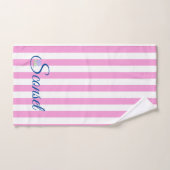 Sconset/Nantucket serviette rose bande (Serviette à main)