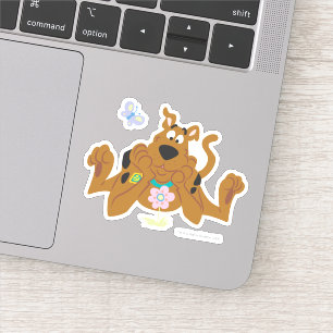 Scooby-Doo Admiring Flower Sticker