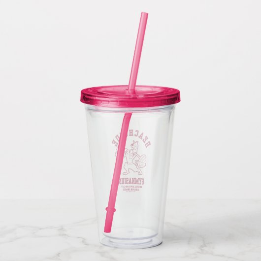 Scooby-Doo "Beachside Gymnasium" Gewichtsopheffing Acryl Drinkbeker (Achterkant)