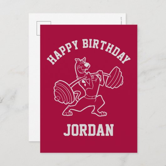 Scooby-Doo "Beachside Gymnasium" Gewichtsopheffing Briefkaart (Voorkant / Achterkant)