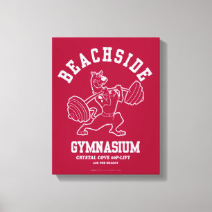 Scooby-Doo "Beachside Gymnasium" Gewichtsopheffing Canvas Afdruk
