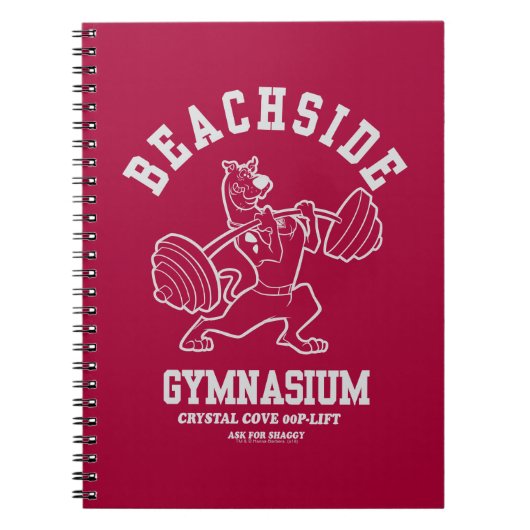 Scooby-Doo "Beachside Gymnasium" Gewichtsopheffing Notitieboek (Voorkant)