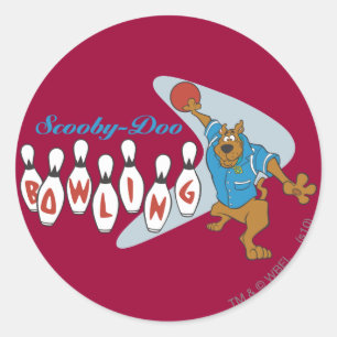 Scooby-Doo Bowling Ronde Sticker