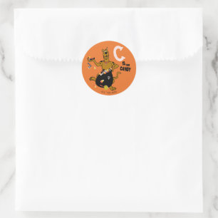 Scooby-Doo C is voor Snoep Ronde Sticker