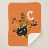 Scooby-Doo | C is voor Snoep Sherpa Deken (Voorkant)