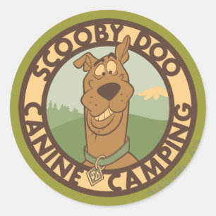Scooby-Doo "Canine Camping" Ronde Sticker