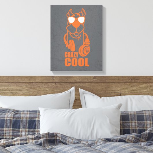 Scooby-doo "Crazy Cool" hoofdtelefoon Grafisch Canvas Afdruk (Insitu (Slaapkamer))