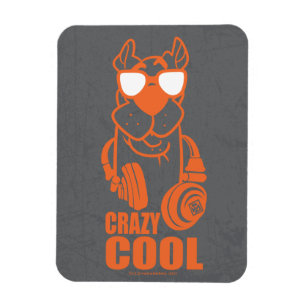 Scooby-doo "Crazy Cool" hoofdtelefoon Grafisch Magneet