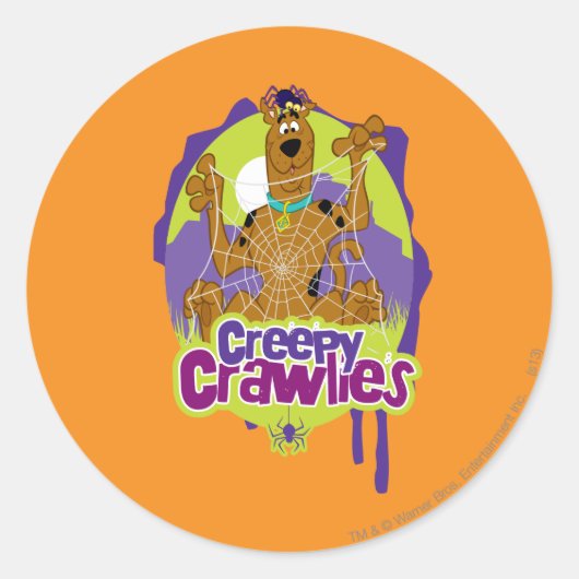 Scooby-Doo Creepy Crawlies Ronde Sticker (Voorkant)