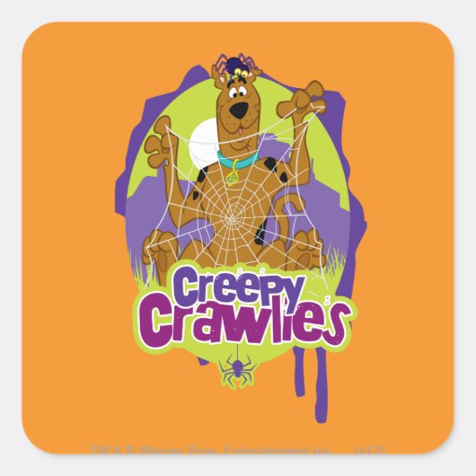 Scooby-Doo Creepy Crawlies Vierkante Sticker (Voorkant)